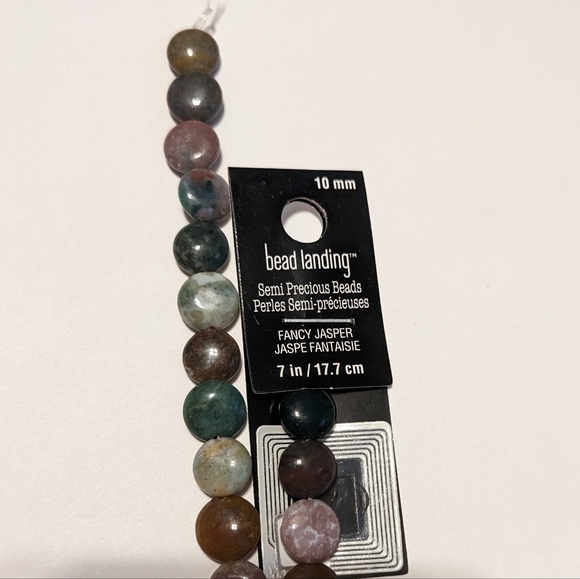 Jasper Sugar Skull Earrings Beads Colorful Cute Skulls Lever Back Artisan - Picture 8 of 8